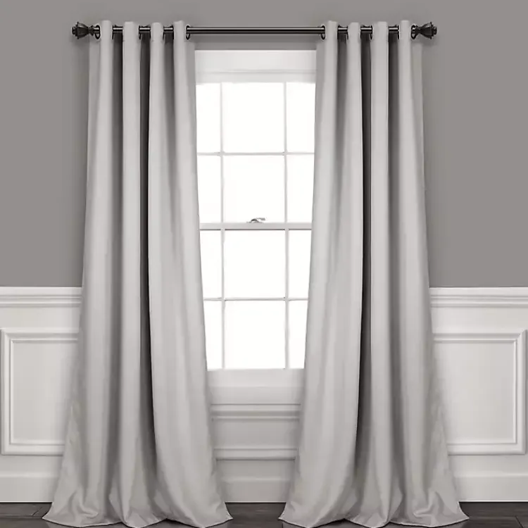 Kirklands Home Lush Insulated Curtain Panel Set, 95 in. Gray Best