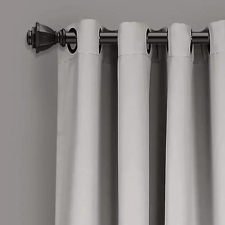 Kirklands Home Lush Insulated Curtain Panel Set, 95 in. Gray Best
