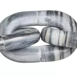 Statues & Figurines>Kirklands Home Gray Marble 3-Link Chain Sculpture