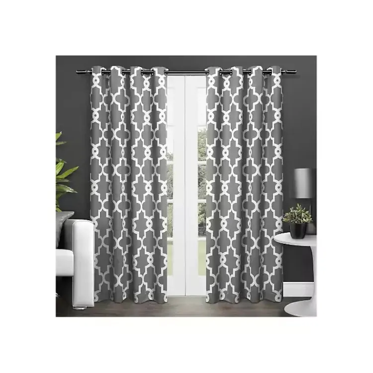 Kirklands Home Maxwell Blackout Curtain Panel Set, 84 in. Gray Hot