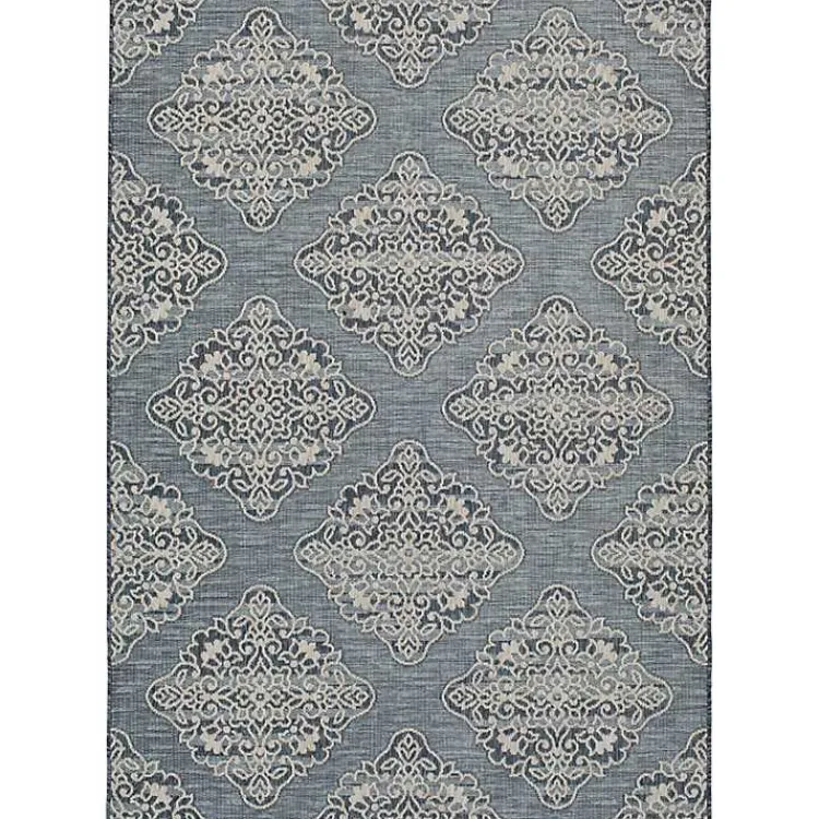 Kirklands Home Medallion Devora Indoor/Outdoor Area Rug, 7x9 Gray
