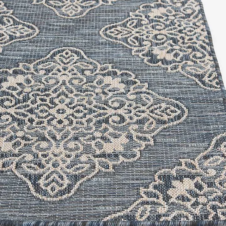 Kirklands Home Medallion Devora Indoor/Outdoor Area Rug, 7x9 Gray