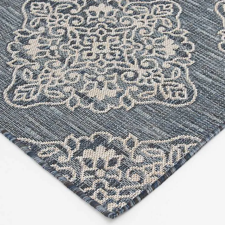 Kirklands Home Medallion Devora Indoor/Outdoor Area Rug, 7x9 Gray
