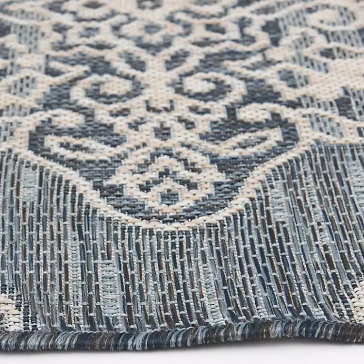 Kirklands Home Medallion Devora Indoor/Outdoor Area Rug, 7x9 Gray