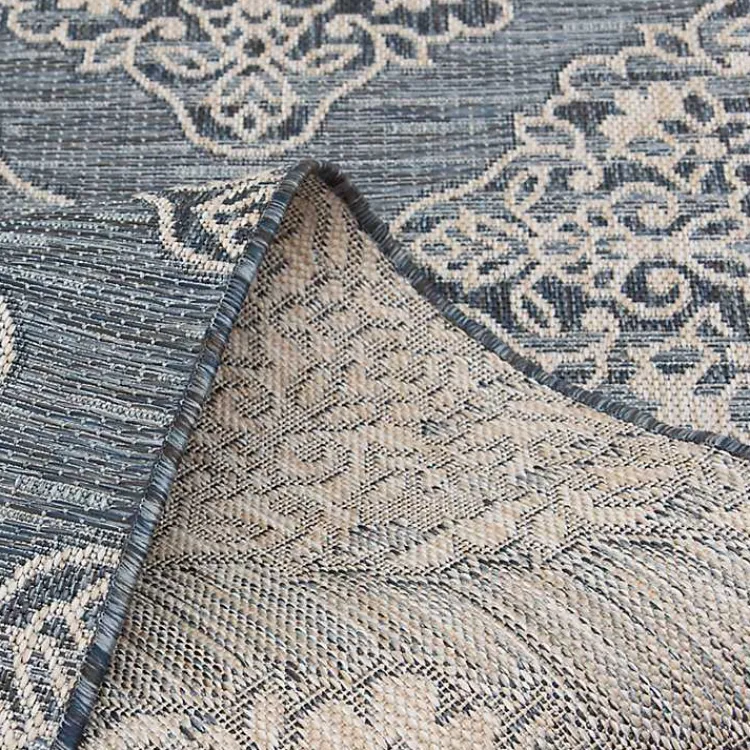 Kirklands Home Medallion Devora Indoor/Outdoor Area Rug, 7x9 Gray