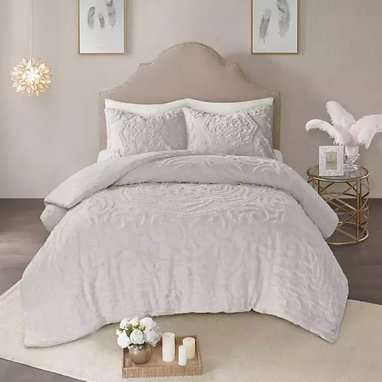 Kirklands Home Medallion Full/Queen 3-pc. Comforter Set Gray Outlet