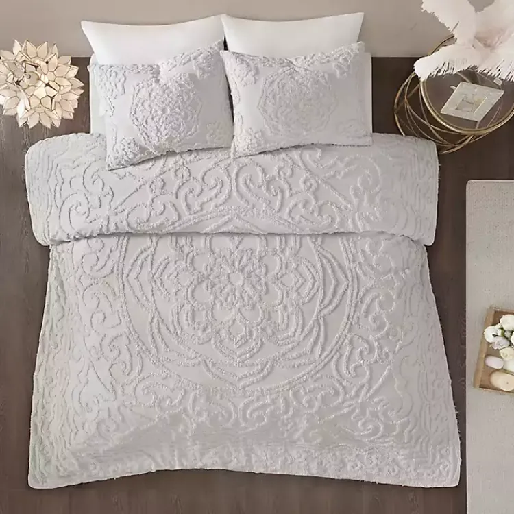Kirklands Home Medallion Full/Queen 3-pc. Comforter Set Gray Outlet