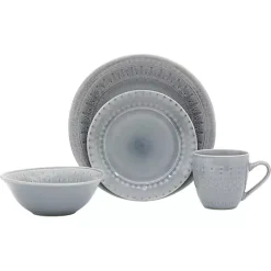 Kirklands Home Medallion 16-pc. Ceramic Dinnerware Set Gray Best