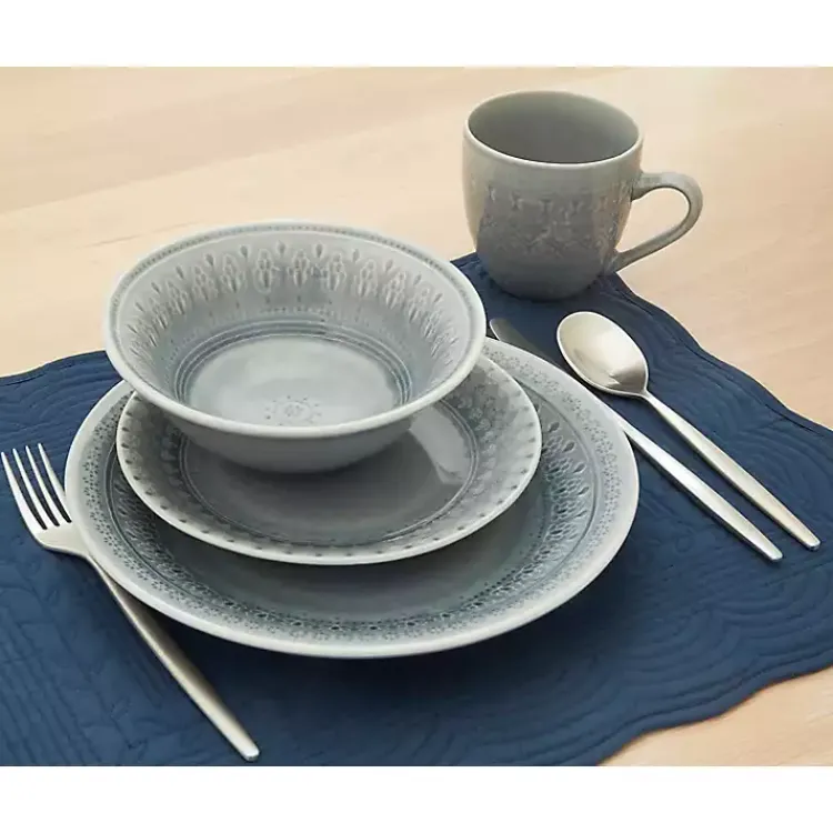 Kirklands Home Medallion 16-pc. Ceramic Dinnerware Set Gray Best