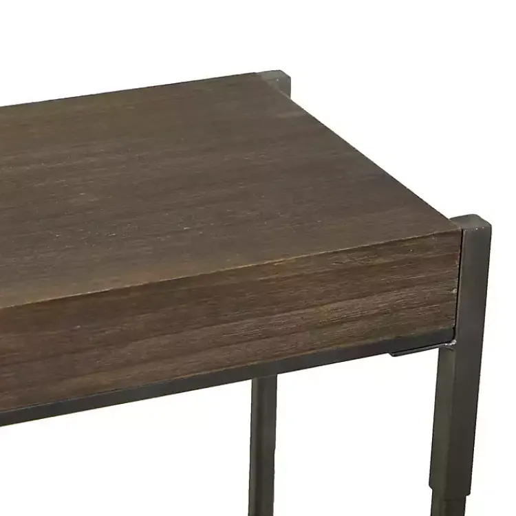Kirklands Home Gray Metal and Wood Console Table Best