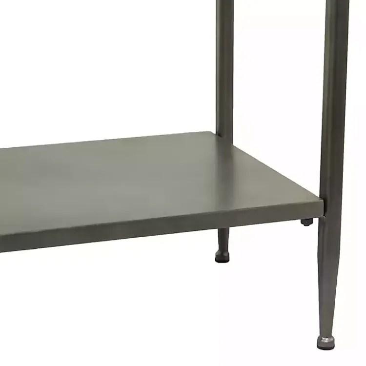 Kirklands Home Gray Metal and Wood Console Table Best
