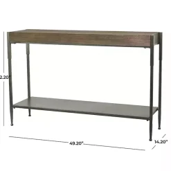 Kirklands Home Gray Metal and Wood Console Table Best