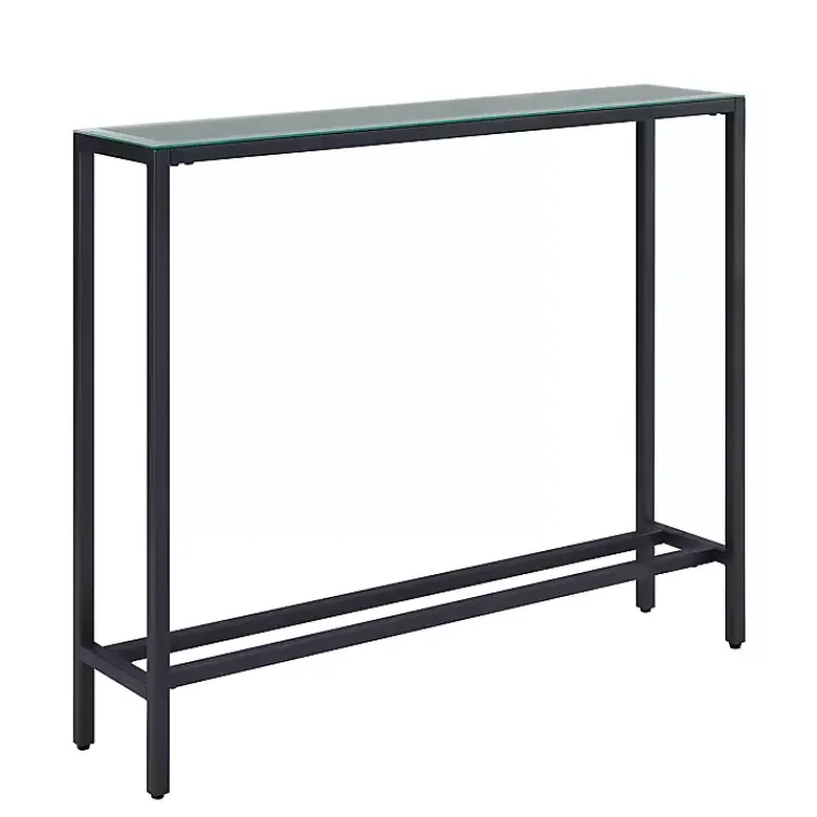 Kirklands Home Metal Mirrored Top Slim Console Table Gray Outlet