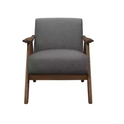 Kirklands Home Mid-Century Hazel Wood Frame Accent Chair Gray Discount