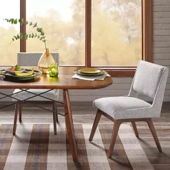 Kirklands Home Mid-Century Modern Dining Chairs, Set of 2 Gray