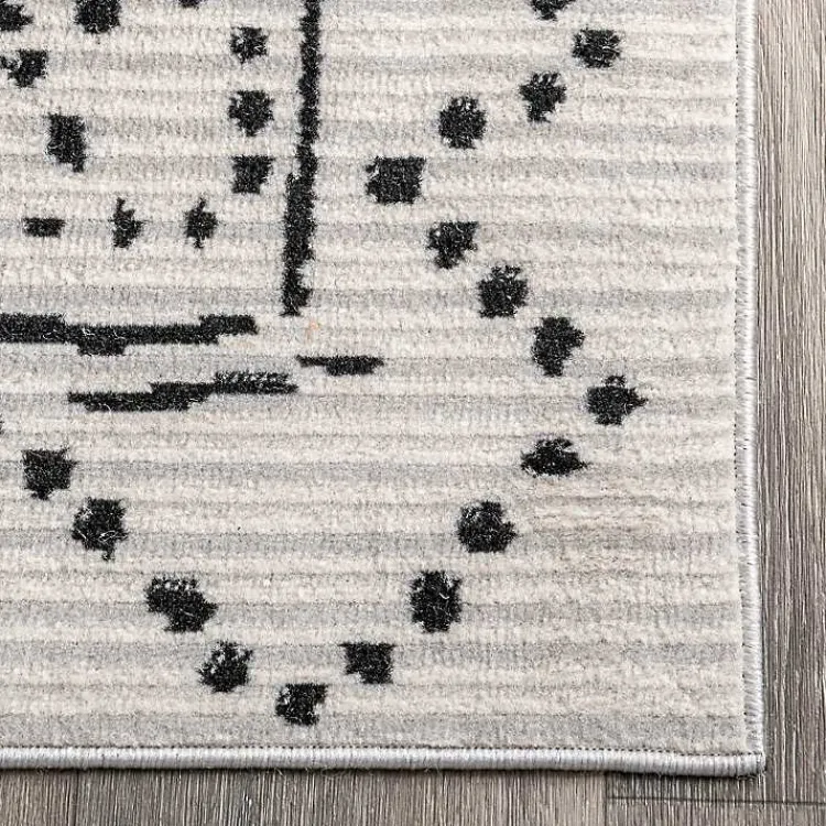 Kirklands Home Gray Millie Dotted Trellis Area Rug, 9x12 Best