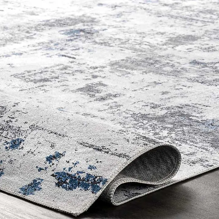 Kirklands Home Gray Modern Abstract Washable Runner Clearance