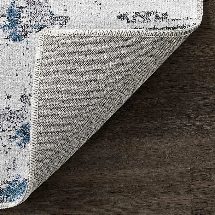 Kirklands Home Gray Modern Abstract Washable Runner Clearance