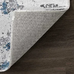 Kirklands Home Gray Modern Abstract Washable Area Rug, 3x5 Outlet