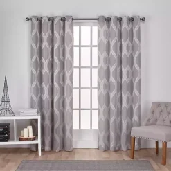 Kirklands Home Monte Curtain Panel Set, 84 in. Gray Best