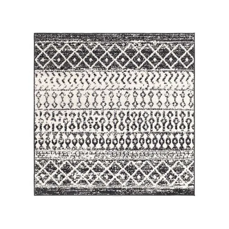 Kirklands Home Gray Moroccan Pattern Square Area Rug, 4 ft. Clearance