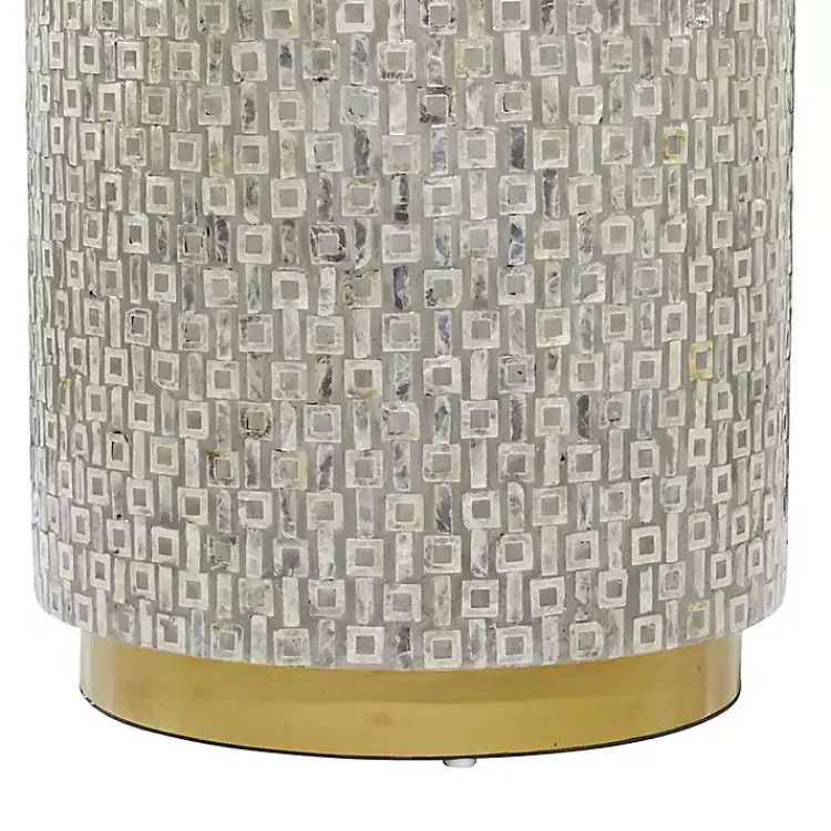 Kirklands Home Mother Of Pearl Sells Wood Base Accent Table Gray Hot