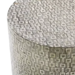 Kirklands Home Mother Of Pearl Sells Wood Base Accent Table Gray Hot