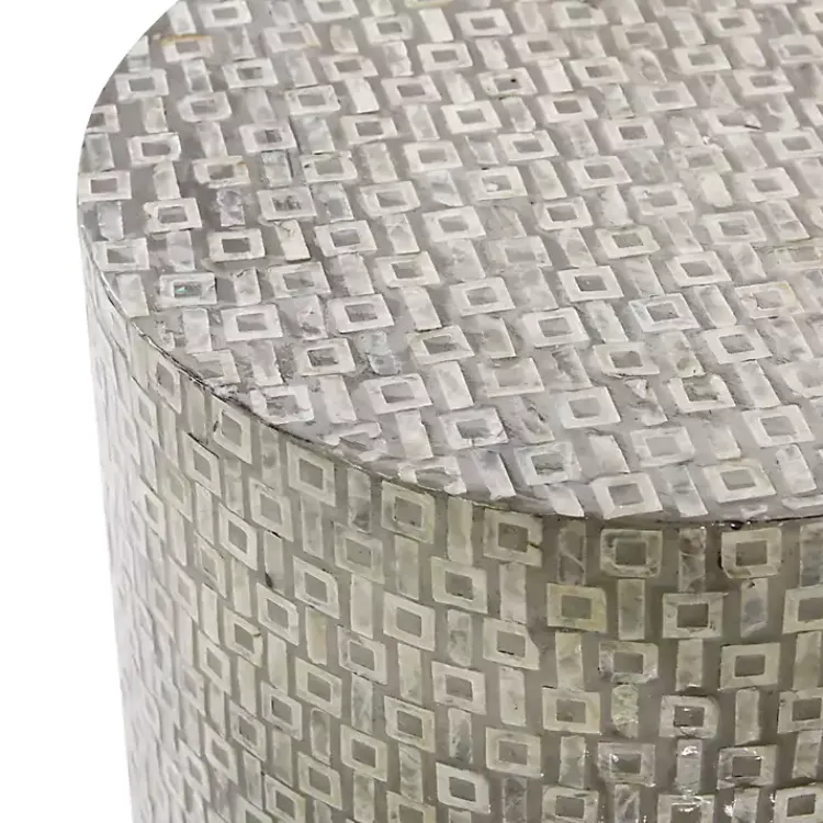 Kirklands Home Mother Of Pearl Sells Wood Base Accent Table Gray Hot