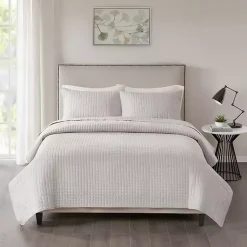Kirklands Home Nash 3-pc. Reversible King Coverlet Set Gray New