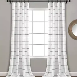 Kirklands Home Gray Ombre Stripe Curtain Panel Set, 84 in. Hot