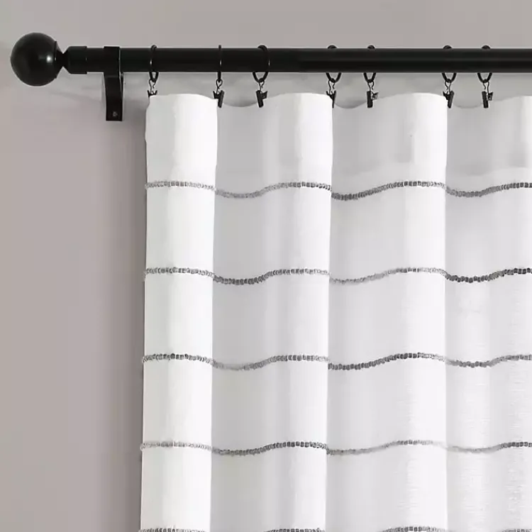 Kirklands Home Gray Ombre Stripe Curtain Panel Set, 84 in. Hot