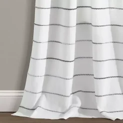 Kirklands Home Gray Ombre Stripe Curtain Panel Set, 84 in. Hot