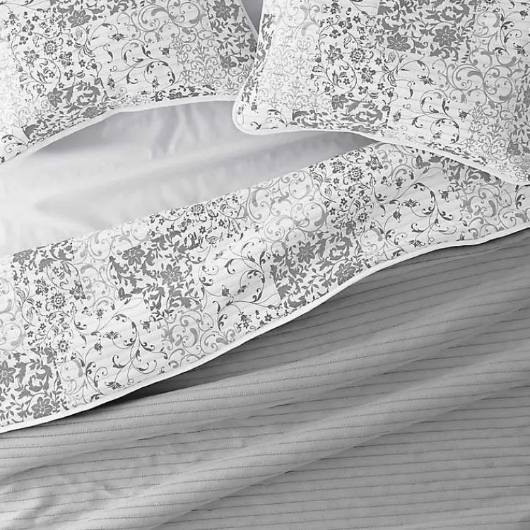 Kirklands Home Gray Patchwork Reversible 3-pc. King Quilt Set Outlet