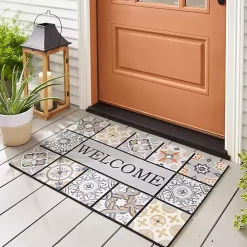 Kirklands Home Patina Tiles Welcome Estate Doormat Gray Online