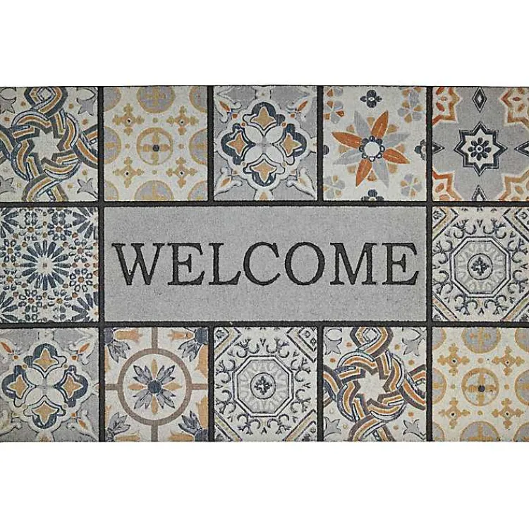 Kirklands Home Patina Tiles Welcome Estate Doormat Gray Online