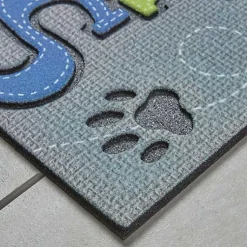Kirklands Home Gray Paw Stitched Doormat Multi Discount