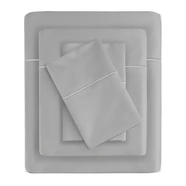 Kirklands Home Pima Cotton Sateen 4-pc. King Sheet Set Gray Clearance