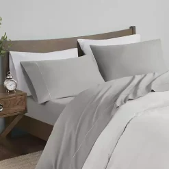 Kirklands Home Pima Cotton Sateen 4-pc. King Sheet Set Gray Clearance