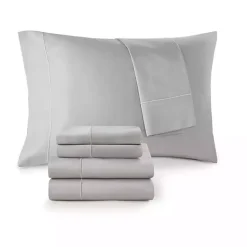 Kirklands Home Pima Cotton Sateen 4-pc. King Sheet Set Gray Clearance