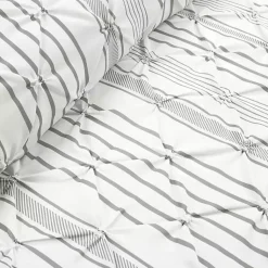 Kirklands Home Gray Pintuck Stripe King 5-pc. Comforter Set Discount