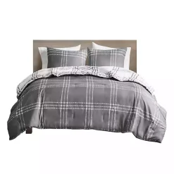 Kirklands Home Gray Plaid Dayton 3-pc. Full/Queen Comforter Set Sale