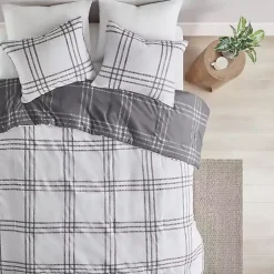 Kirklands Home Gray Plaid Dayton 3-pc. Full/Queen Comforter Set Sale