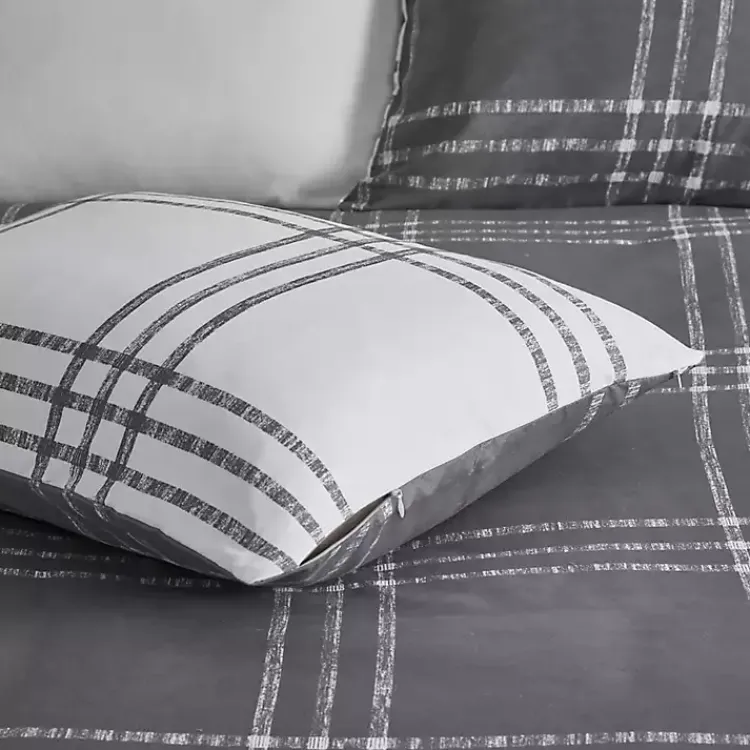 Kirklands Home Gray Plaid Dayton 3-pc. Full/Queen Comforter Set Sale