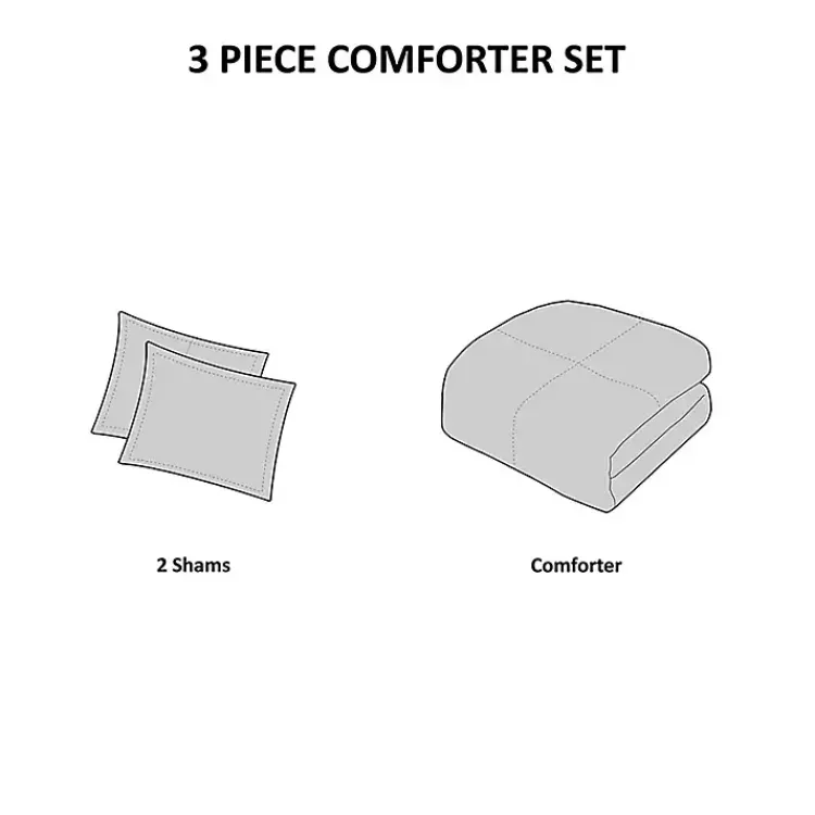 Kirklands Home Gray Plaid Dayton 3-pc. Full/Queen Comforter Set Sale