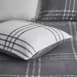 Kirklands Home Gray Plaid Dayton 3-pc. King Comforter Set Discount