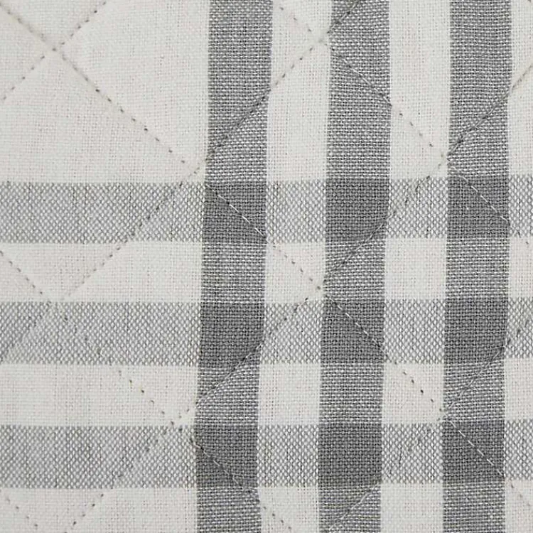 Kirklands Home Gray Plaid Eat Drink Enjoy 4-pc. Dish Towel Set