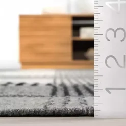 Kirklands Home Plaid Emily Henderson x RugsUSA Runner, 2x8 Gray Online