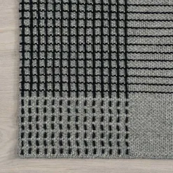Kirklands Home Plaid Emily Henderson x RugsUSA Runner, 2x8 Gray Online