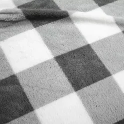 Kirklands Home Gray Plaid Faux Fur 3-pc. Full/Queen Comforter Set Discount