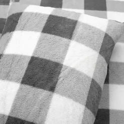 Kirklands Home Gray Plaid Faux Fur 3-pc. Full/Queen Comforter Set Discount